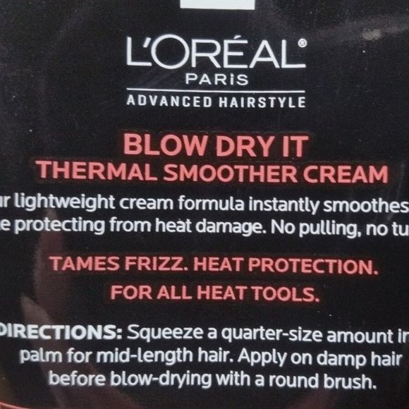 L'Oreal Blow Dry It Thermal Smoother Cream 3 Bottle Heat Protection DISCONTINUED - Picture 4 of 7